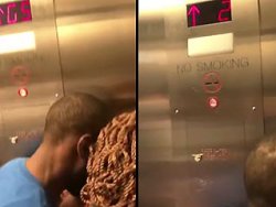 Salope, black - Il baise une salope dans un ascenseur à côté de ses potes