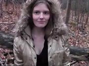 anal - Petite babe ass fucked in the woods by a guy