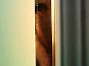 voyeur - He films his wife masturbating in the shower
