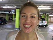 French - French girl gets fucked in a parking lot