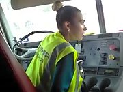 French - A good blowjob in the cab of the truck