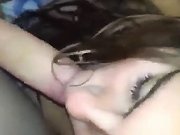 French - Pretty French girl lets herself be filmed while sucking her boyfriend