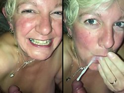Blowjob - She sucks his cock and swallows all his cum