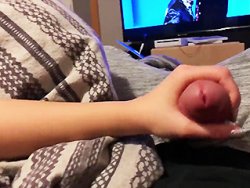 Blowjob - A blowjob and a good handjob in front of the TV