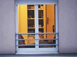 French - Voyeur films his French neighbor's window