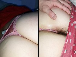 French - The beautiful hairy ass of my little slut