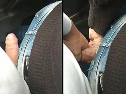 pervert - Guy rubs his cock on stranger's ass