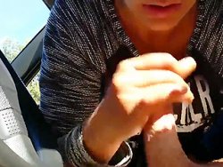 whore - He gets his cock sucked in the car by a whore