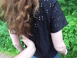 Bitch - Tinder slut gets fucked in the woods