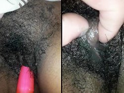 French - A big hairy black and French pussy